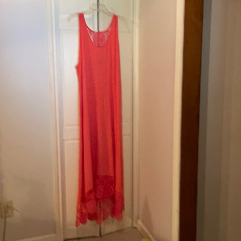 Lane Bryant Hi-Lo Coral summer dress